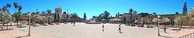 Panorama View of Balboa Plaza/San Diego