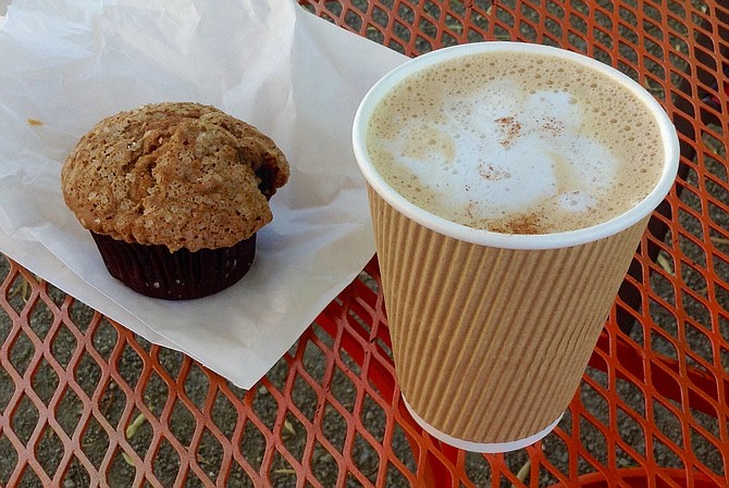 My $3.50 Crackhead chai latte and day-old $1.50 muffin