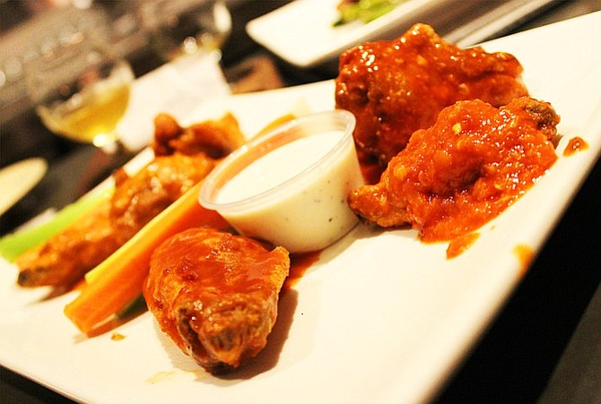 From left to right: habanero, scorpion, and ghost pepper wings at Regents
