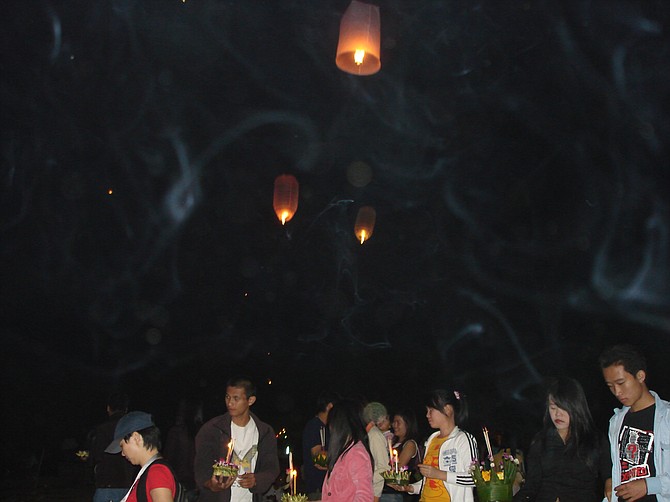 Loy Kratong Festival in Chiang Rai.