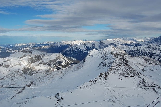 Urs Hauser was right: Switzerland's most spectacular view of the Alps is from the Schilthorn (on a sunny day). 