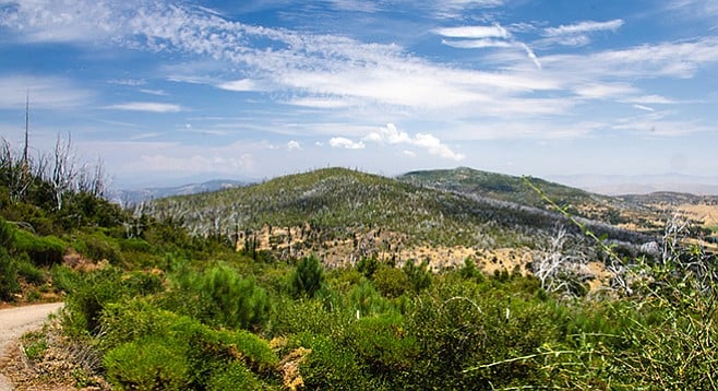 Cuyamaca Peak and Middle Peak viewed from the fire lookout road 