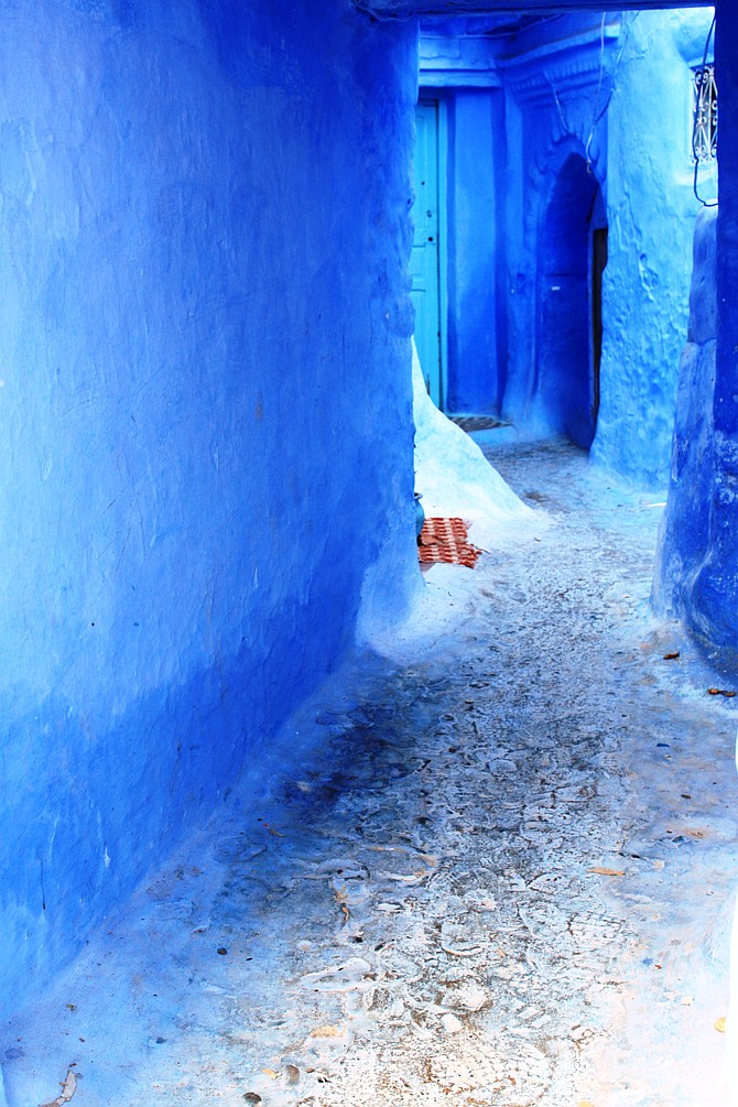 Just a small portion of the Blue City of Chefchaouen, Morocco.