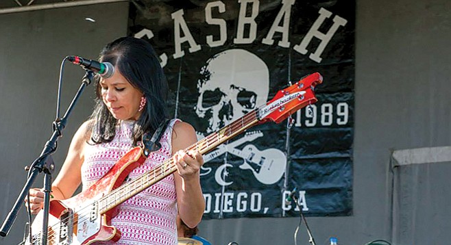 Bassist Anja Stax of the Loons at the 2014 Adams Ave Street Fair - Image by @ReaderAndy