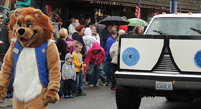 Leo the Lions Club lion at Viking Fest in Poulsbo