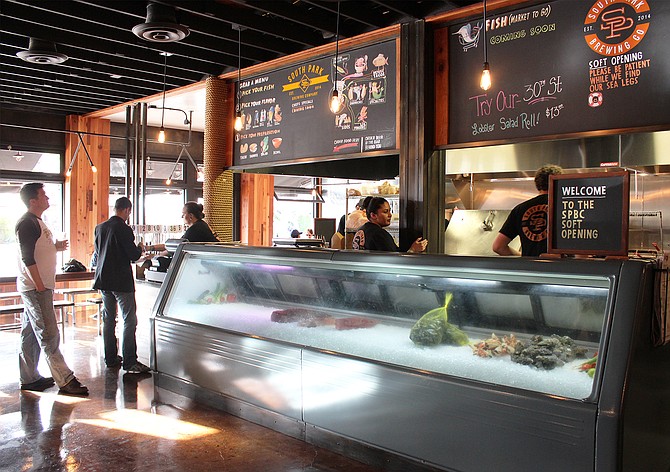 South Park Brewing Co.'s fish counter (photo by @sdbeernews)