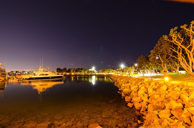 Seaport Village Marina at Night