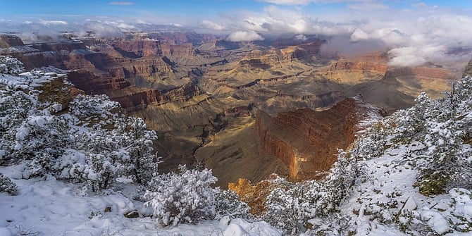 Grand Canyon winter sunrise.