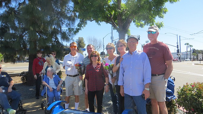 Monahan & Evers families at the bench dedication ceremony La Mesa VFW 