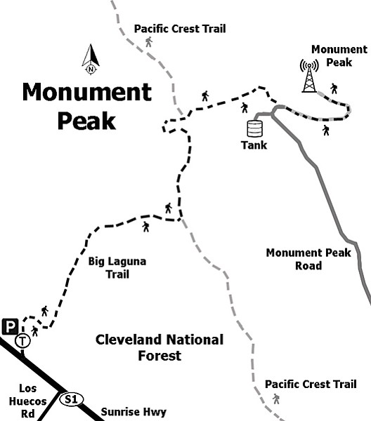 Hike from Big Laguna Trailhead to Monument Peak