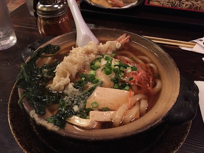 Nabeyaki Udon, a full meal in a little metal pot