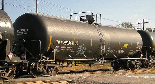 Propane rail tanker
