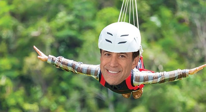 After discussing “pressing policy issues,” Darrell Issa had zip-line flights and wine-tasting options.