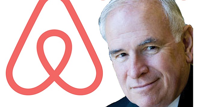 Airbnb will pay Bob White to push for a policy that  preserves the company’s operation in San Diego.