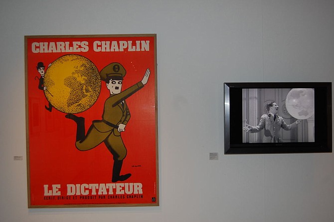 Charlie Chaplin mocked Hitler's mad dream of global conquest in 1940's "The Great Dictator, which was highlighted in an exhibit at Lausanne’s Le Musée de l’Elysée.