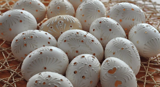Madeira lace eggs