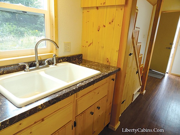 Jill Dickens settled on a tiny house from Liberty Cabins of Crescent City, CA.