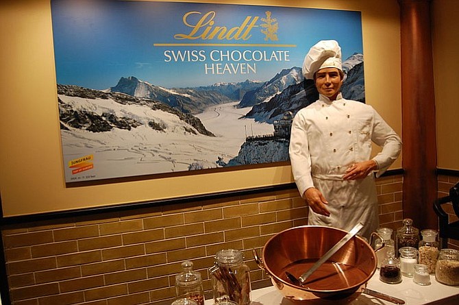 A Swiss chocolate shop inside the Jungfrau.
