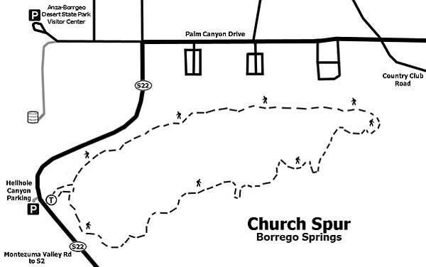 Church Spur trail map