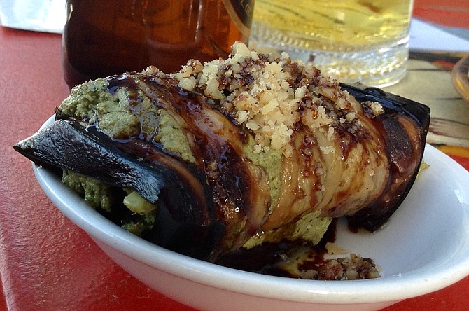 Grilled eggplant roll