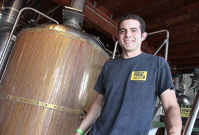 Former San Diego County brewer Kevin Buckley at his new Costa Mesa brewery, Barley Forge Brewing Co.