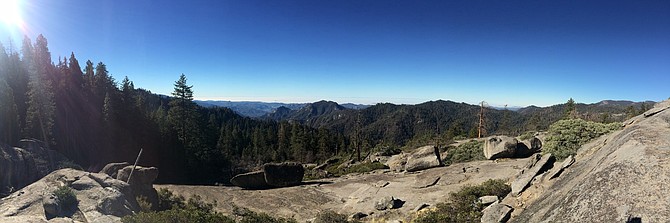 Panorama from Beetle Rock, a short hike from the Giant Forest Museum.