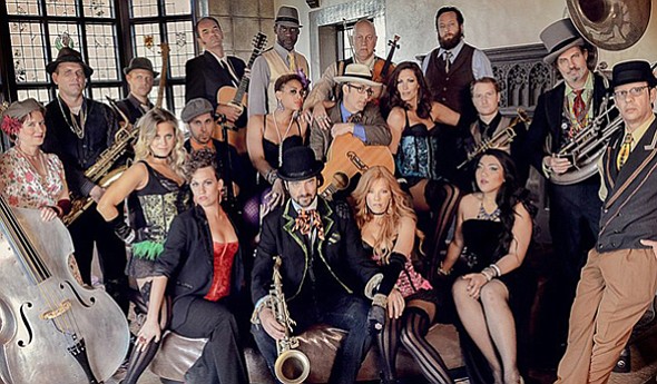 L.A. big band Vaud & the Villains will put on a jazzy noir show at Belly Up Sunday night. 
