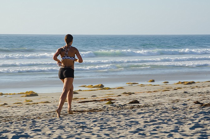 Jogging at the Beach