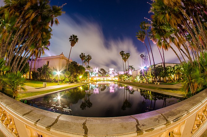 Balboa Park at night