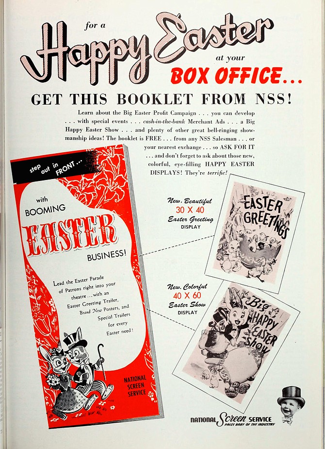 Lead the Easter parade of patrons to your box office with the help of National Screen Service. Film Bulletin March,  24, 1952.