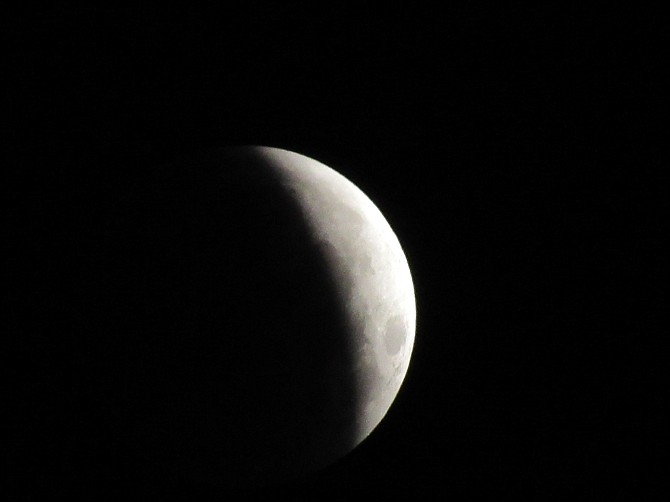 Lunar eclipse as seen from Normal Heights early April 4, 2015.