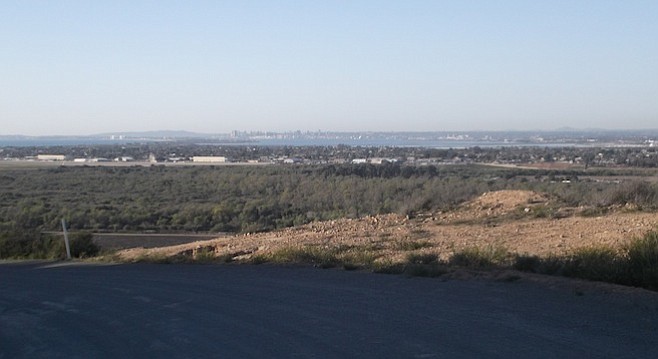 A view of el norte from Tijuana River Valley