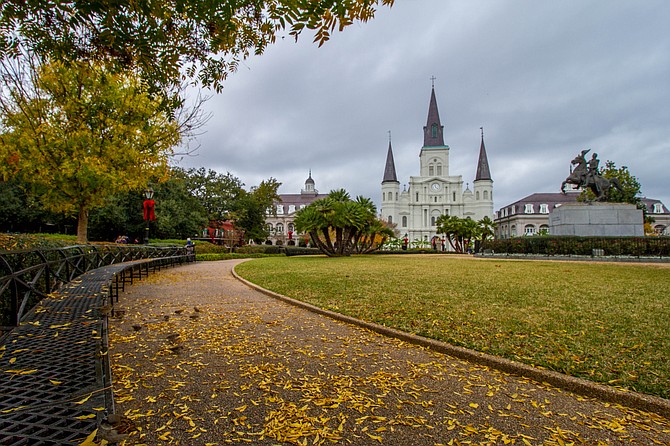 Jackson Square in the fall  in New Orleans, LA