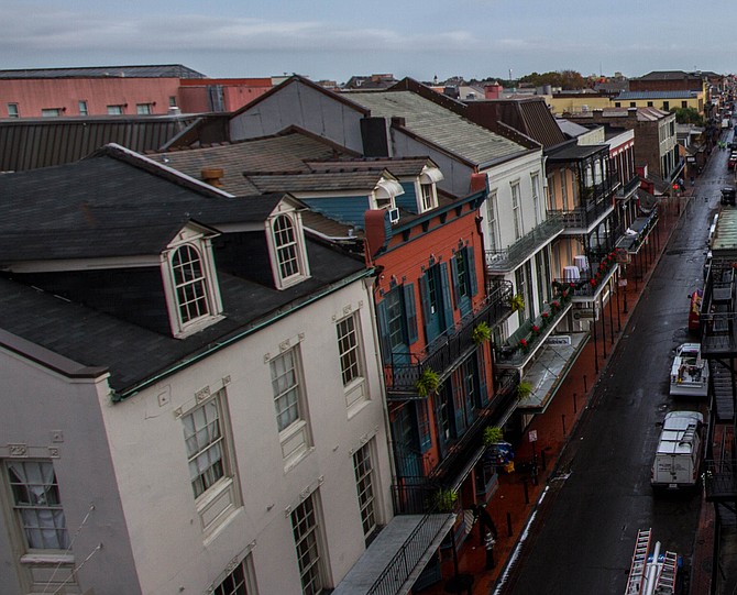 Bourbon Street after the sunrise chases all the drunk zombies back to their lairs.  New Orleans, LA