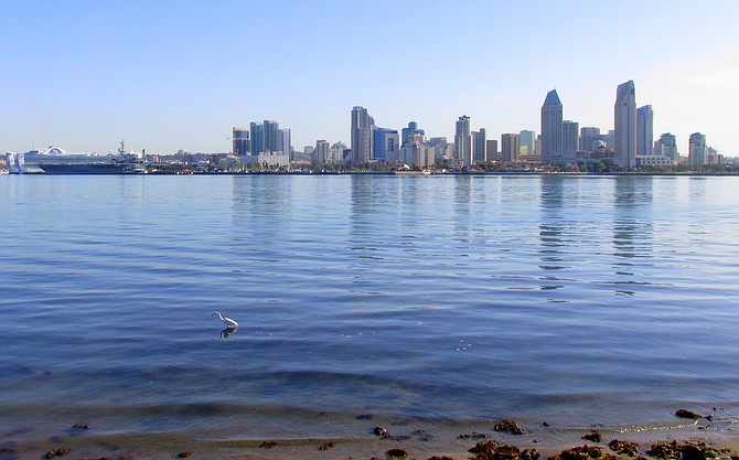 San Diego Bay view from Bayview Park in Coronado