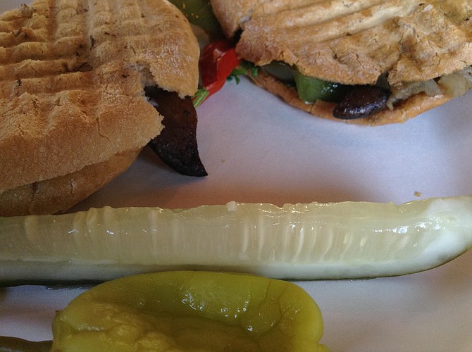 Pickles and cucumbers, part of the panini deal