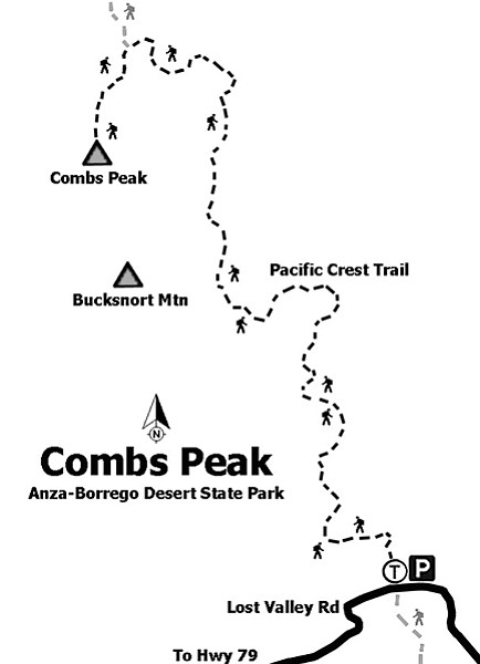 Combs Peak trail map
