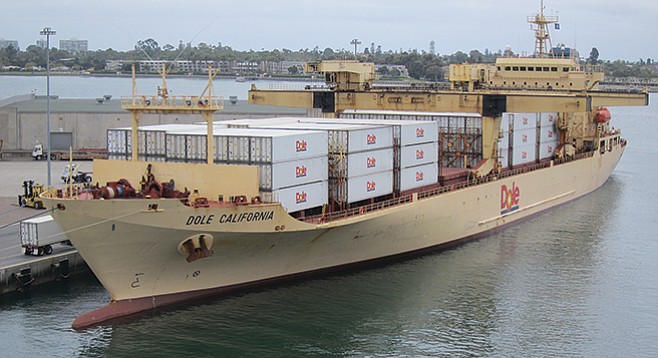 “Day-O!” Most of the country’s bananas are offloaded in San Diego. - Image by Chris Woo