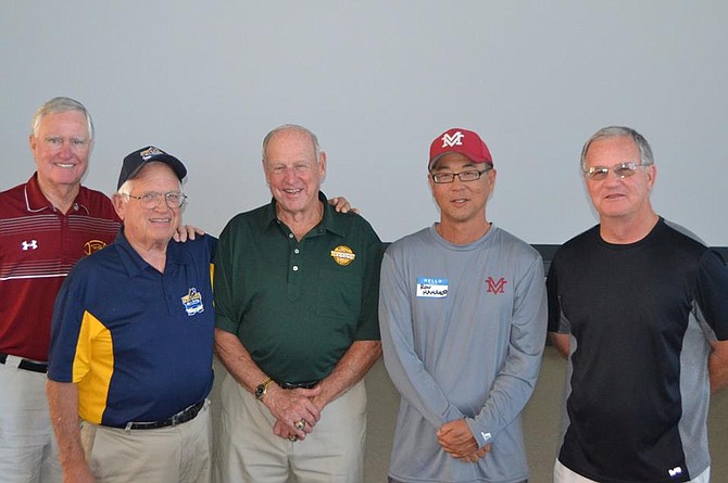 Legend High School Coaches Ed Burke, John Shacklett, Herb Meyer, Ron Hamamoto, and John Carroll