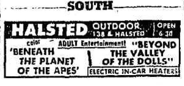 I've seen Beneath the Planet of the Apes and there's nothing remotely adult or entertaining about it. As for BVDs, there was no need for in-car heaters. Chicago Tribune, Nov. 1, 1970.  