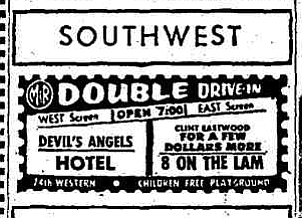 East screen: When two box office superstars go after the same audience, they usually end up shooting each other in the back. Chicago Tribune, July 21, 1967.