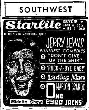 Best Jerry Lewis retrospective ever! Hey, how ‘bout that scene where Jerry calls Ben Johnson a “Scum-sucking pig?” Chicago Tribune, Sept. 8, 1963.