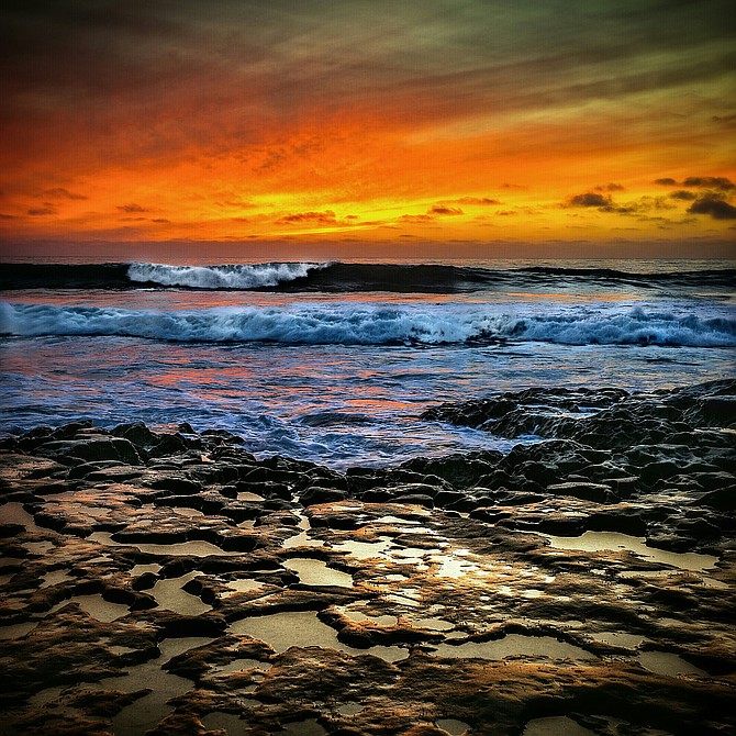 A very popular place to find photographers...
Sunset at La Jolla Tide Pools   3▫28▫15  D.Warner