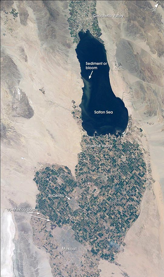 A better view of the amount of agricultural activity south of the Salton