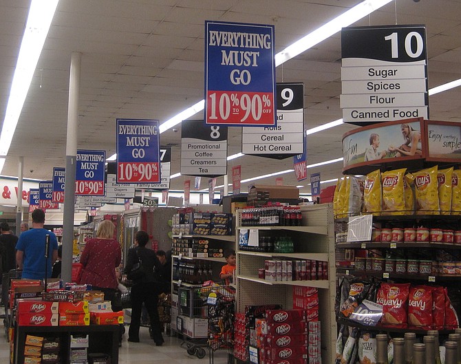 At the Albertsons "everything must go" sale, January 23, 2015