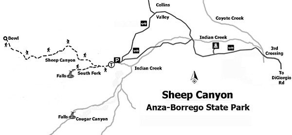 Map to Sheep Canyon