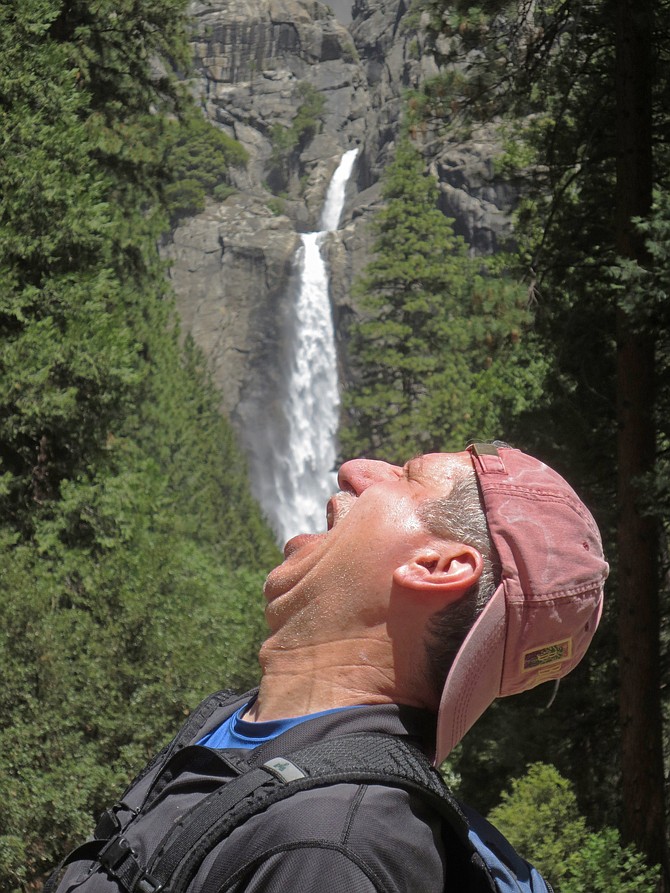 Drinking from Yosemite Falls