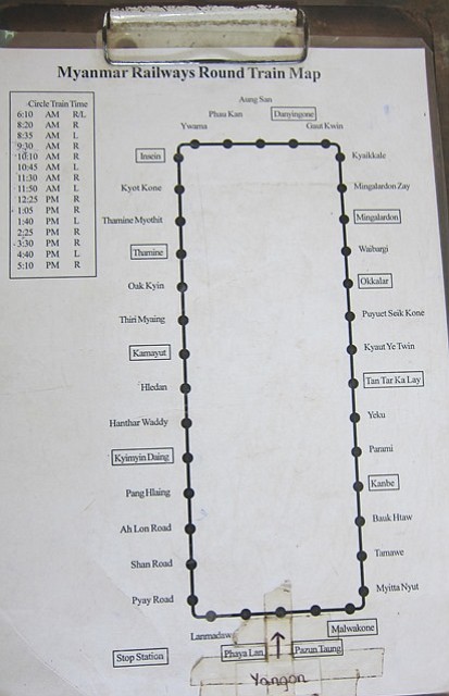 Circle train  route