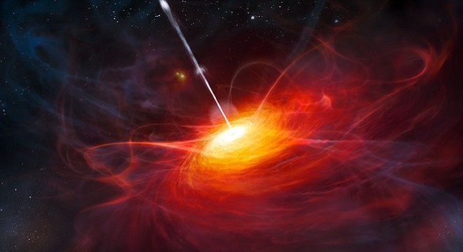 Artist’s rendering of a quasar
