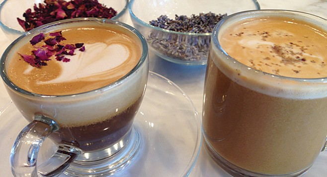 Holsem’s unusual coffee concoctions might include rose petals or lavender.